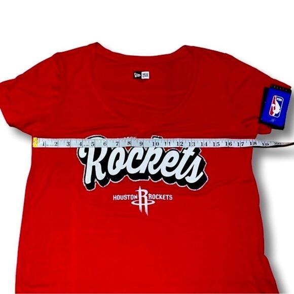 NBA Women's Houston Rockets New Era V-Neck Tee - Picture 7 of 8